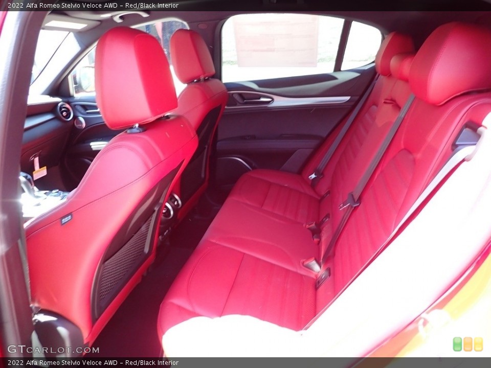 Red/Black Interior Rear Seat for the 2022 Alfa Romeo Stelvio Veloce AWD #144448016