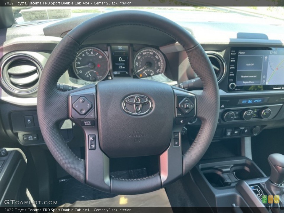 Cement/Black Interior Steering Wheel for the 2022 Toyota Tacoma TRD Sport Double Cab 4x4 #144452266
