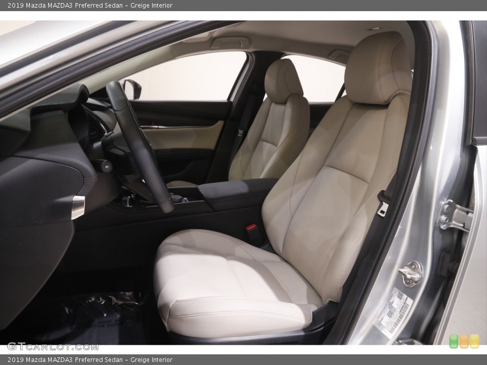 Greige Interior Front Seat for the 2019 Mazda MAZDA3 Preferred Sedan #144461422