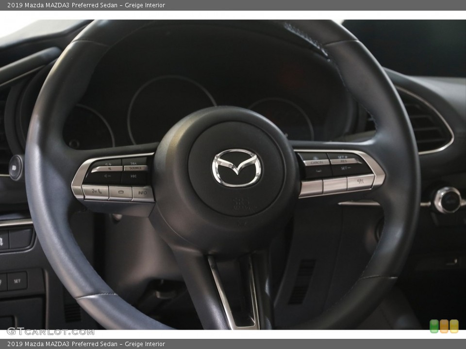 Greige Interior Steering Wheel for the 2019 Mazda MAZDA3 Preferred Sedan #144461464