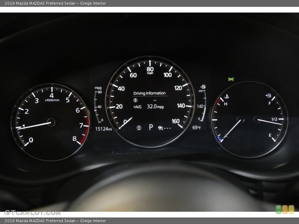 Greige Interior Gauges for the 2019 Mazda MAZDA3 Preferred Sedan #144461488