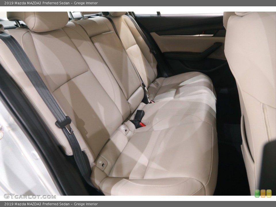 Greige Interior Rear Seat for the 2019 Mazda MAZDA3 Preferred Sedan #144461632
