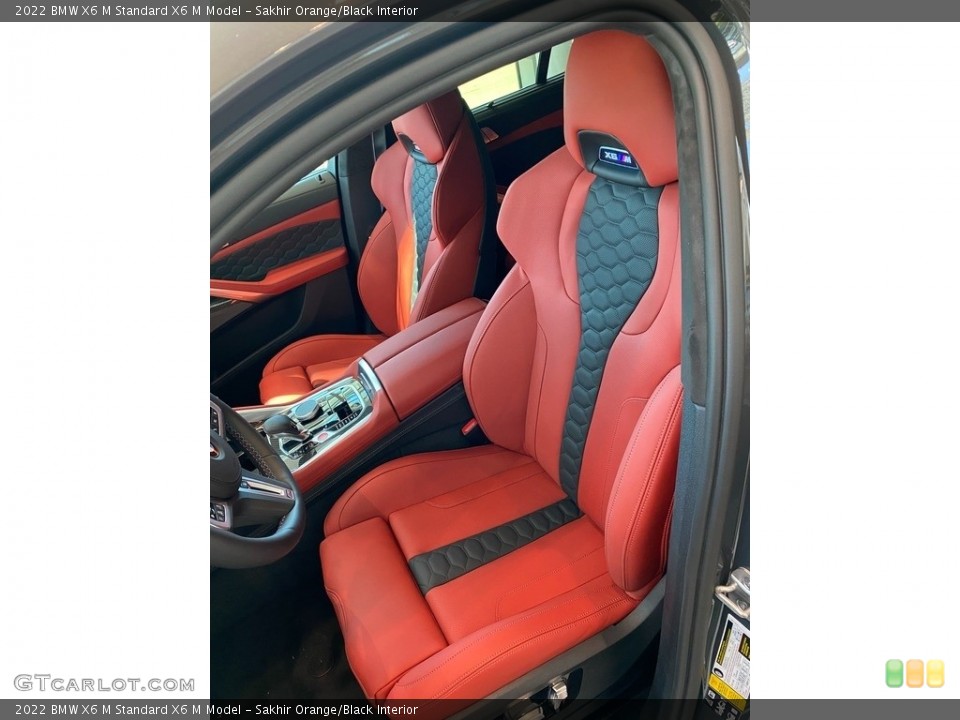 Sakhir Orange/Black Interior Front Seat for the 2022 BMW X6 M  #144462247
