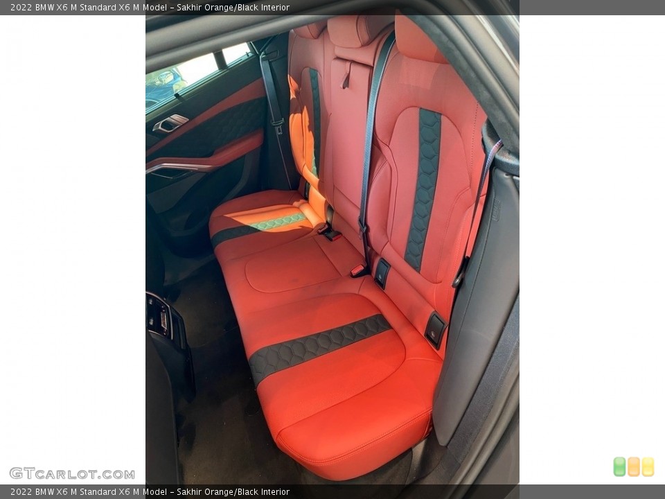 Sakhir Orange/Black Interior Rear Seat for the 2022 BMW X6 M  #144462256