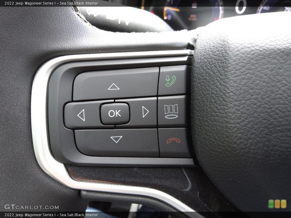Sea Salt/Black Interior Steering Wheel for the 2022 Jeep Wagoneer Series I #144463285