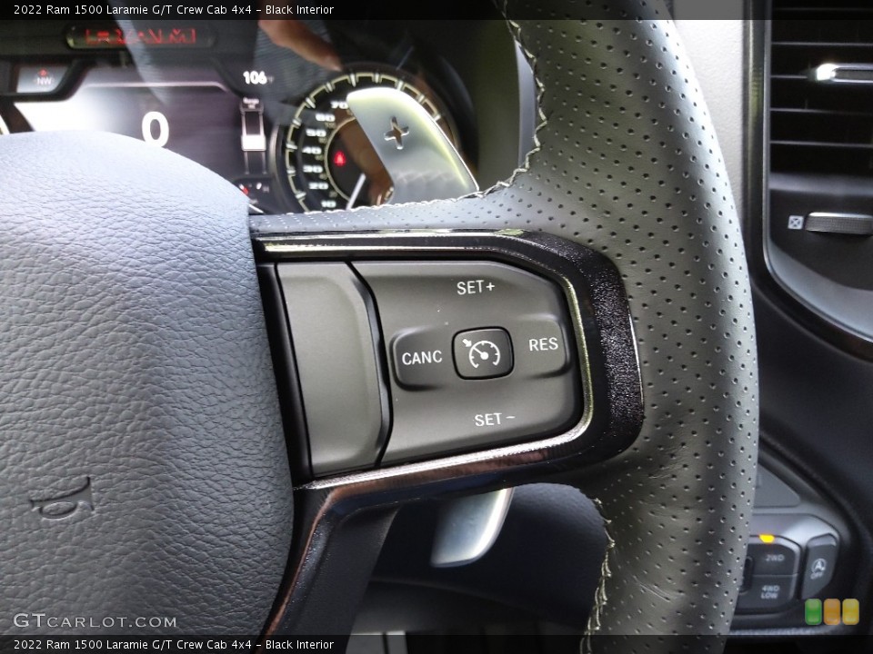 Black Interior Steering Wheel for the 2022 Ram 1500 Laramie G/T Crew Cab 4x4 #144464134