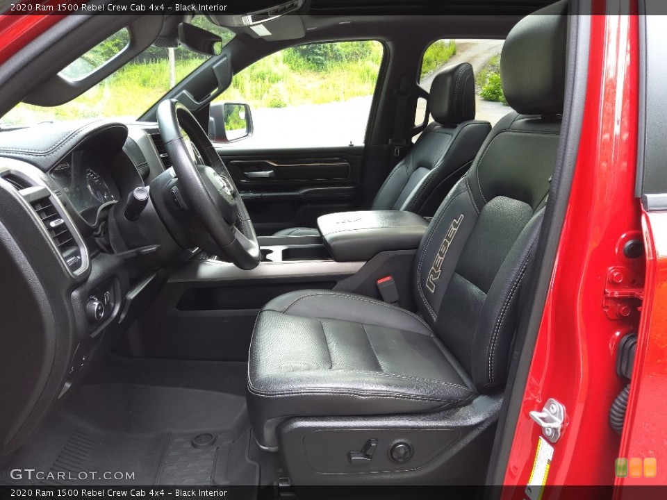 Black Interior Front Seat for the 2020 Ram 1500 Rebel Crew Cab 4x4 #144466163