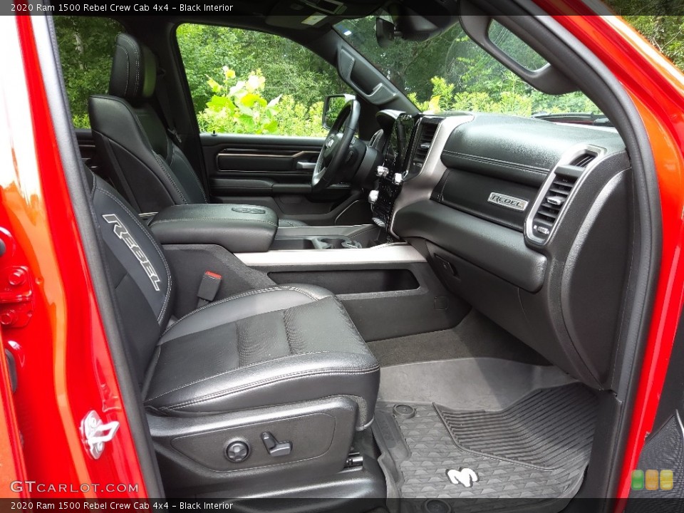 Black Interior Front Seat for the 2020 Ram 1500 Rebel Crew Cab 4x4 #144466327