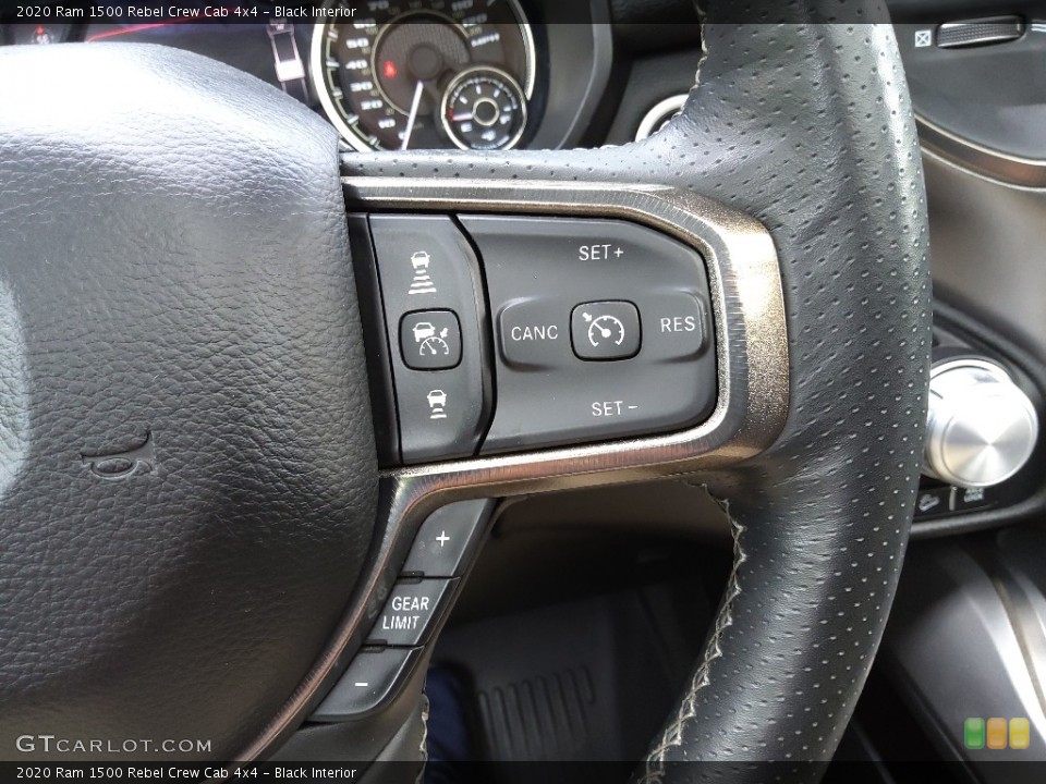 Black Interior Steering Wheel for the 2020 Ram 1500 Rebel Crew Cab 4x4 #144466418