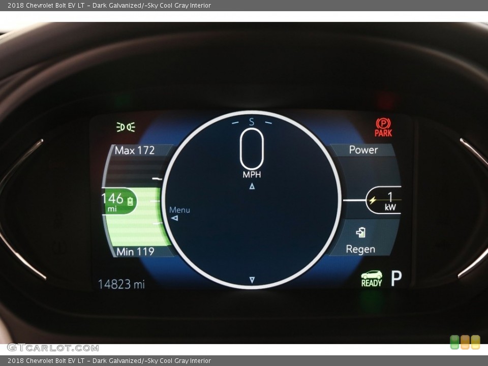 Dark Galvanized/­Sky Cool Gray Interior Gauges for the 2018 Chevrolet Bolt EV LT #144467153