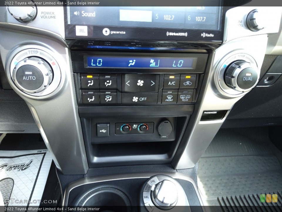 Sand Beige Interior Controls for the 2022 Toyota 4Runner Limited 4x4 #144467504