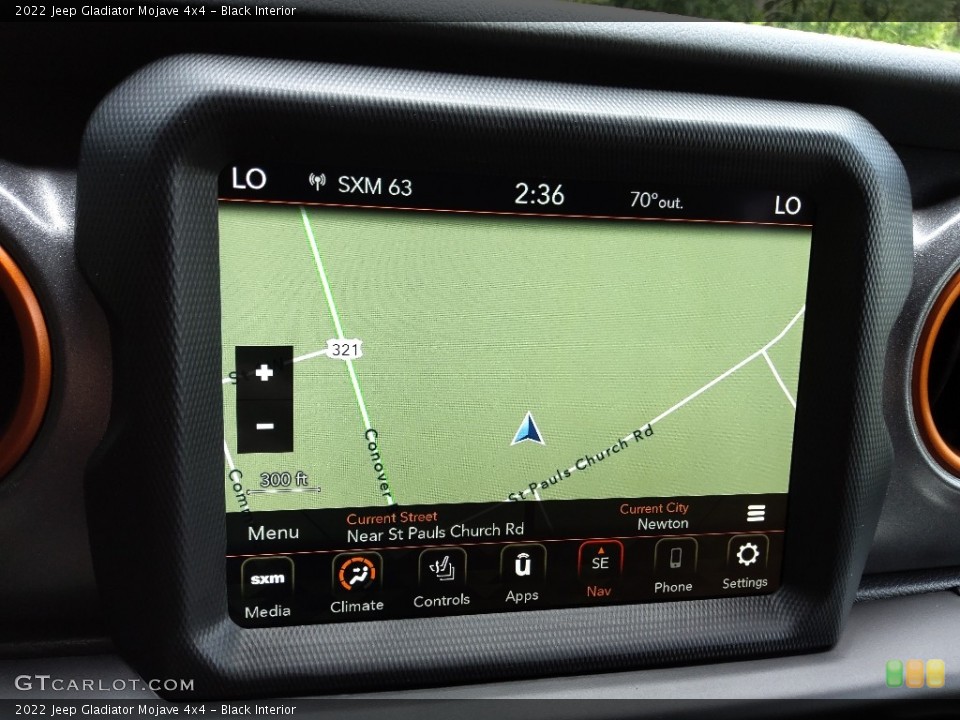 Black Interior Navigation for the 2022 Jeep Gladiator Mojave 4x4 #144468341
