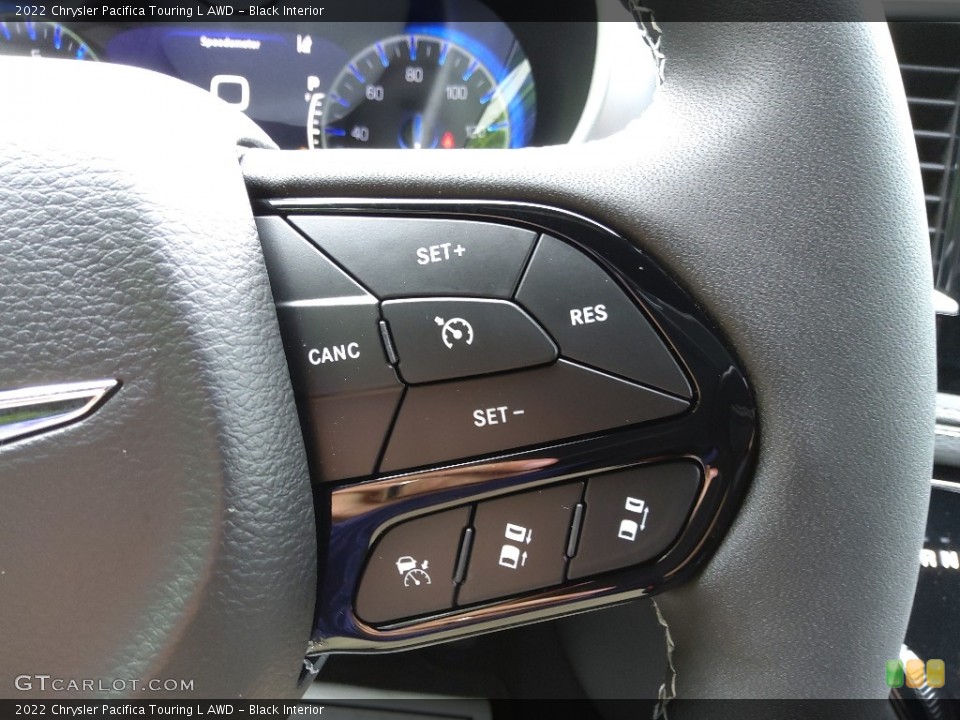 Black Interior Steering Wheel for the 2022 Chrysler Pacifica Touring L AWD #144470255