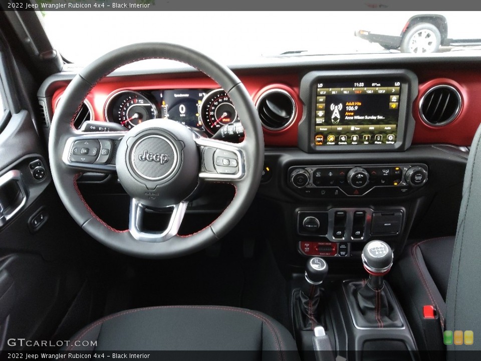 Black Interior Dashboard for the 2022 Jeep Wrangler Rubicon 4x4 #144471629