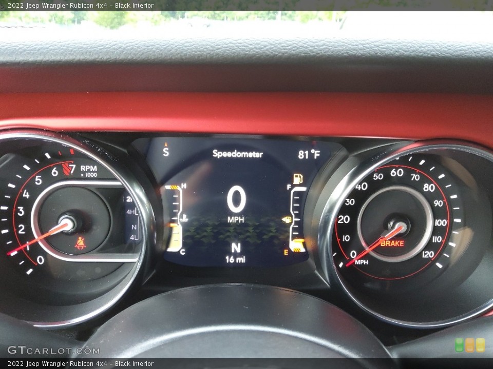 Black Interior Gauges for the 2022 Jeep Wrangler Rubicon 4x4 #144471671