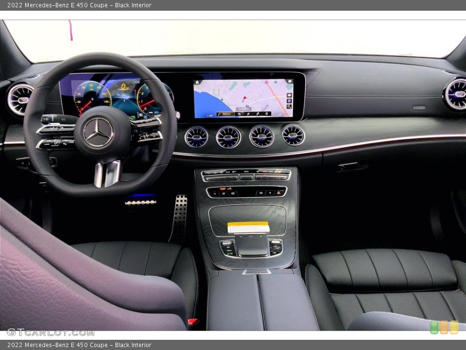 Black Interior Dashboard for the 2022 Mercedes-Benz E 450 Coupe #144473402