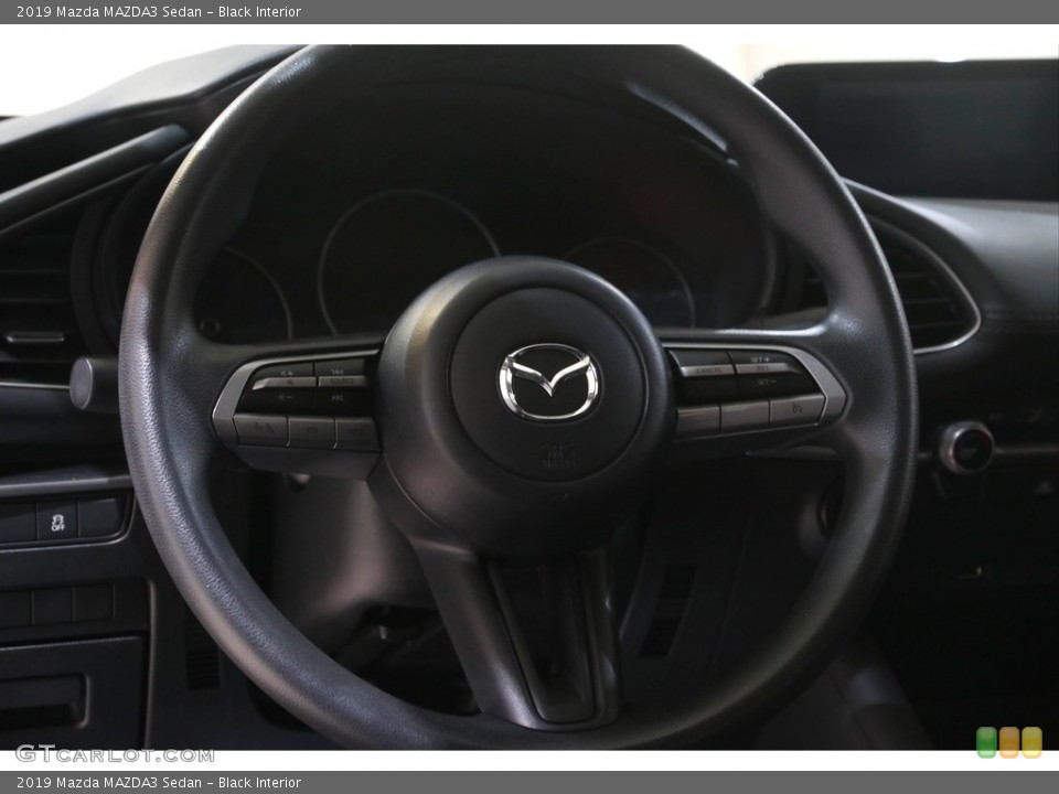 Black Interior Steering Wheel for the 2019 Mazda MAZDA3 Sedan #144475138