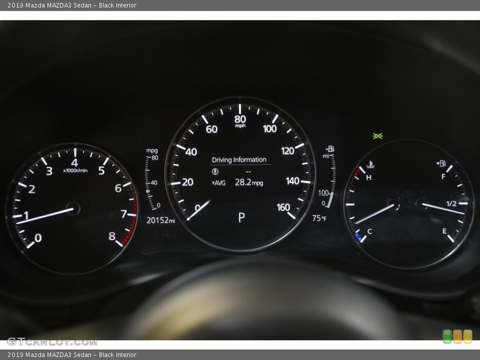 Black Interior Gauges for the 2019 Mazda MAZDA3 Sedan #144475153
