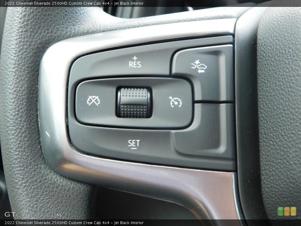 Jet Black Interior Steering Wheel for the 2022 Chevrolet Silverado 2500HD Custom Crew Cab 4x4 #144475792