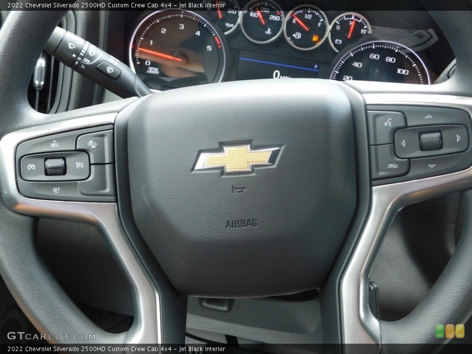 Jet Black Interior Steering Wheel for the 2022 Chevrolet Silverado 2500HD Custom Crew Cab 4x4 #144475813