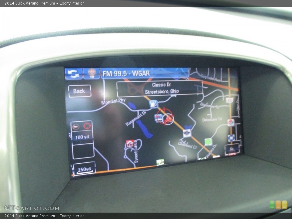 Ebony Interior Navigation for the 2014 Buick Verano Premium #144477448