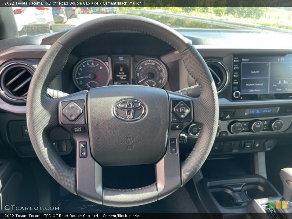 Cement/Black Interior Steering Wheel for the 2022 Toyota Tacoma TRD Off Road Double Cab 4x4 #144479269