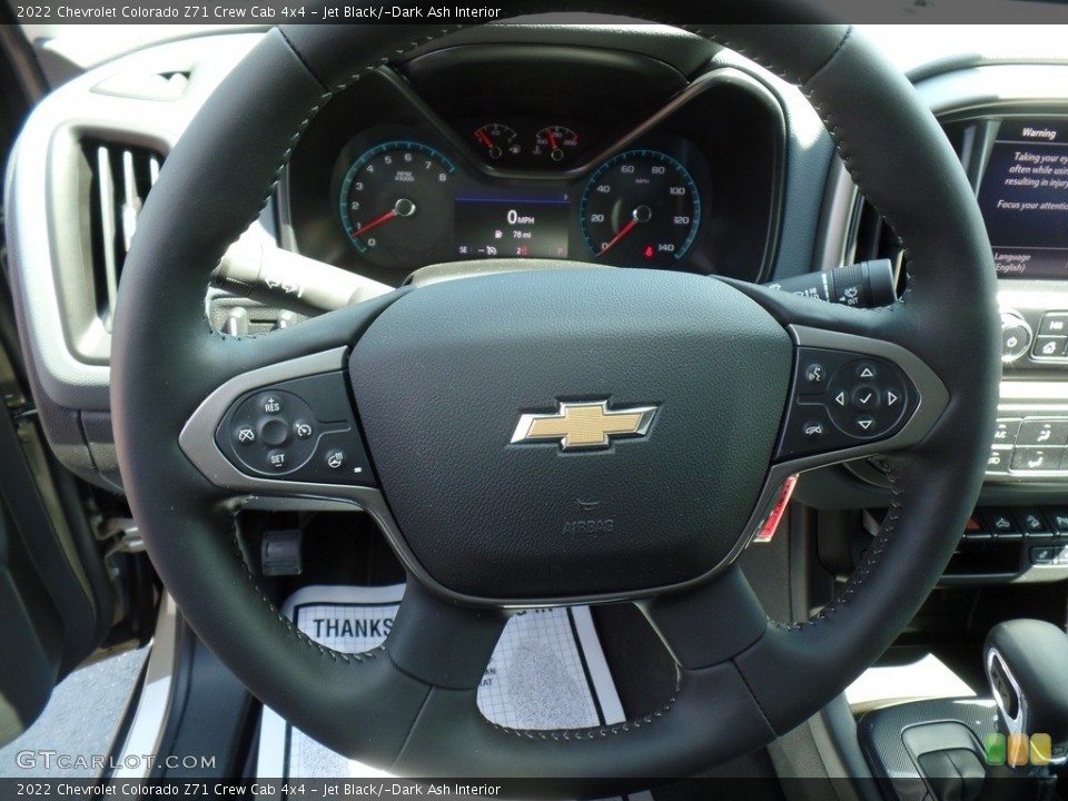 Jet Black/­Dark Ash Interior Steering Wheel for the 2022 Chevrolet Colorado Z71 Crew Cab 4x4 #144480220