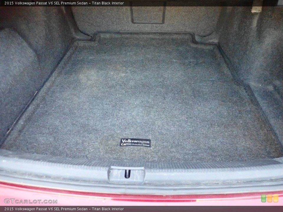 Titan Black Interior Trunk for the 2015 Volkswagen Passat V6 SEL Premium Sedan #144480535