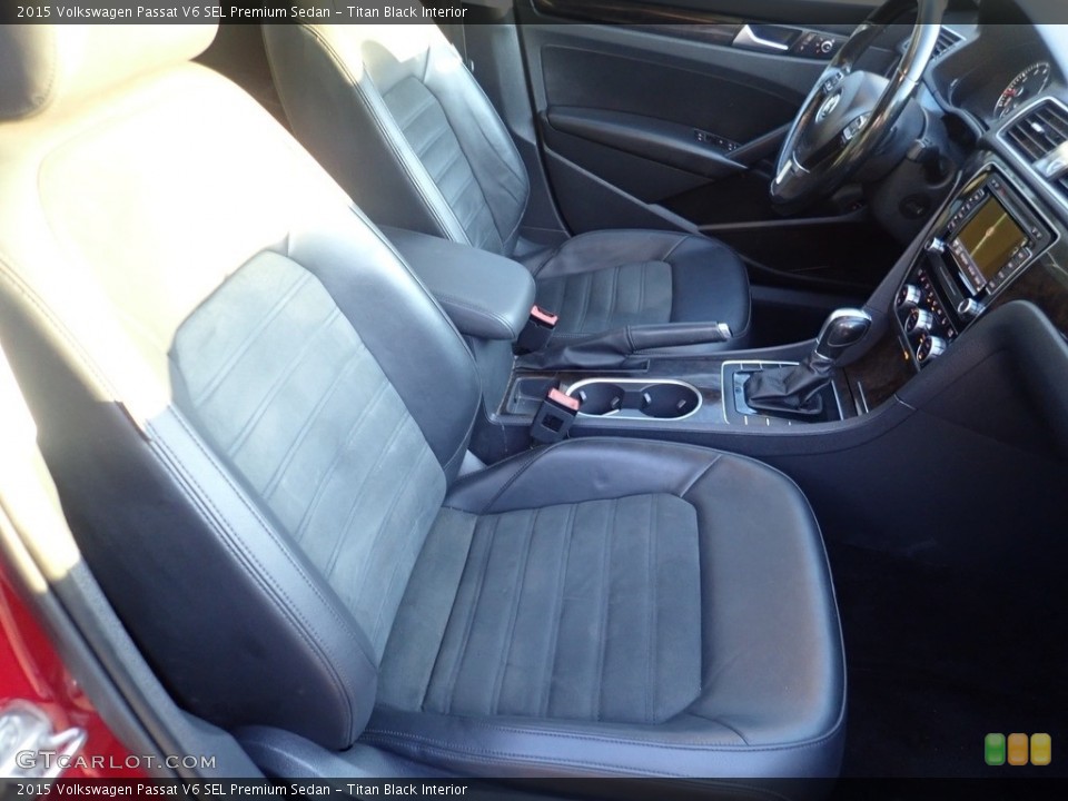 Titan Black Interior Front Seat for the 2015 Volkswagen Passat V6 SEL Premium Sedan #144480706