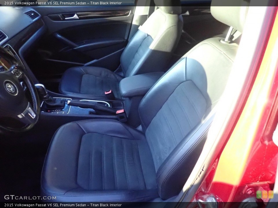 Titan Black Interior Front Seat for the 2015 Volkswagen Passat V6 SEL Premium Sedan #144480838