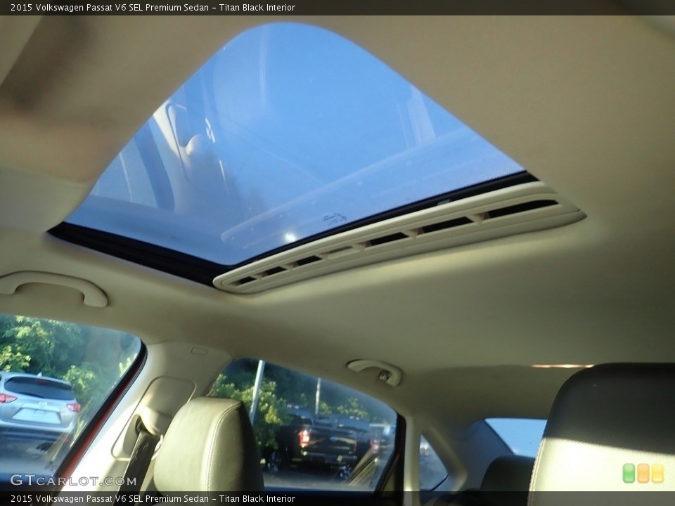Titan Black Interior Sunroof for the 2015 Volkswagen Passat V6 SEL Premium Sedan #144480985