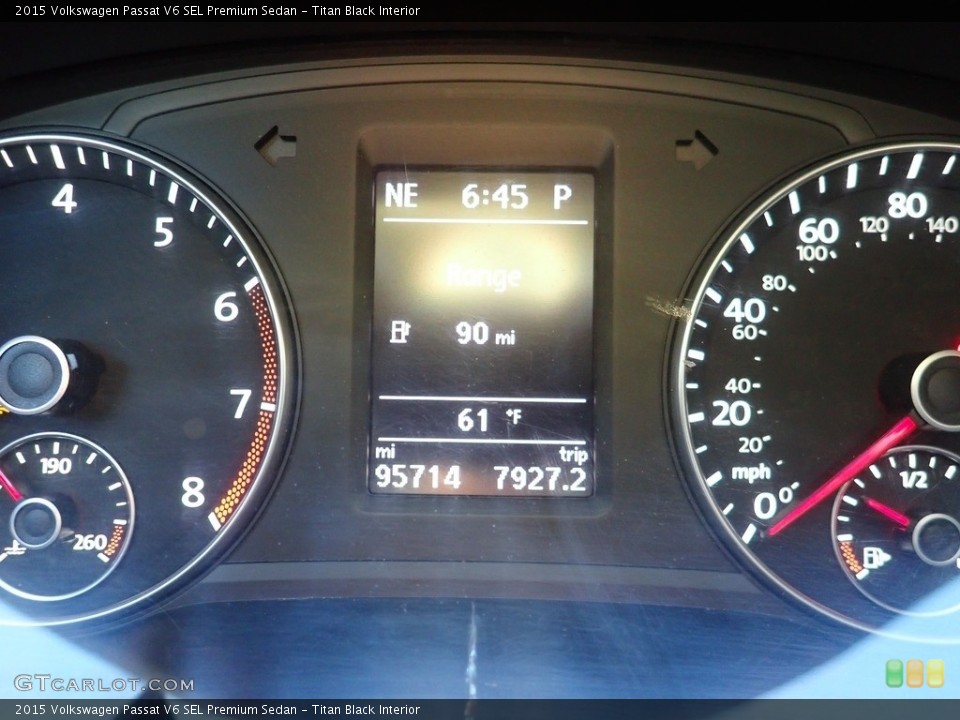 Titan Black Interior Gauges for the 2015 Volkswagen Passat V6 SEL Premium Sedan #144481075
