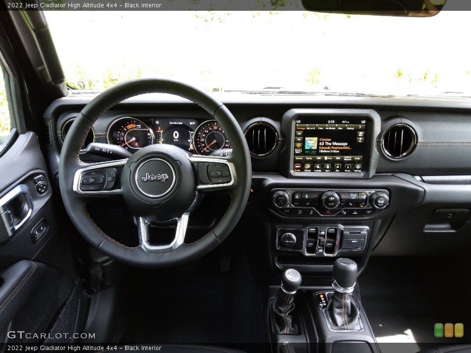 Black Interior Dashboard for the 2022 Jeep Gladiator High Altitude 4x4 #144481807