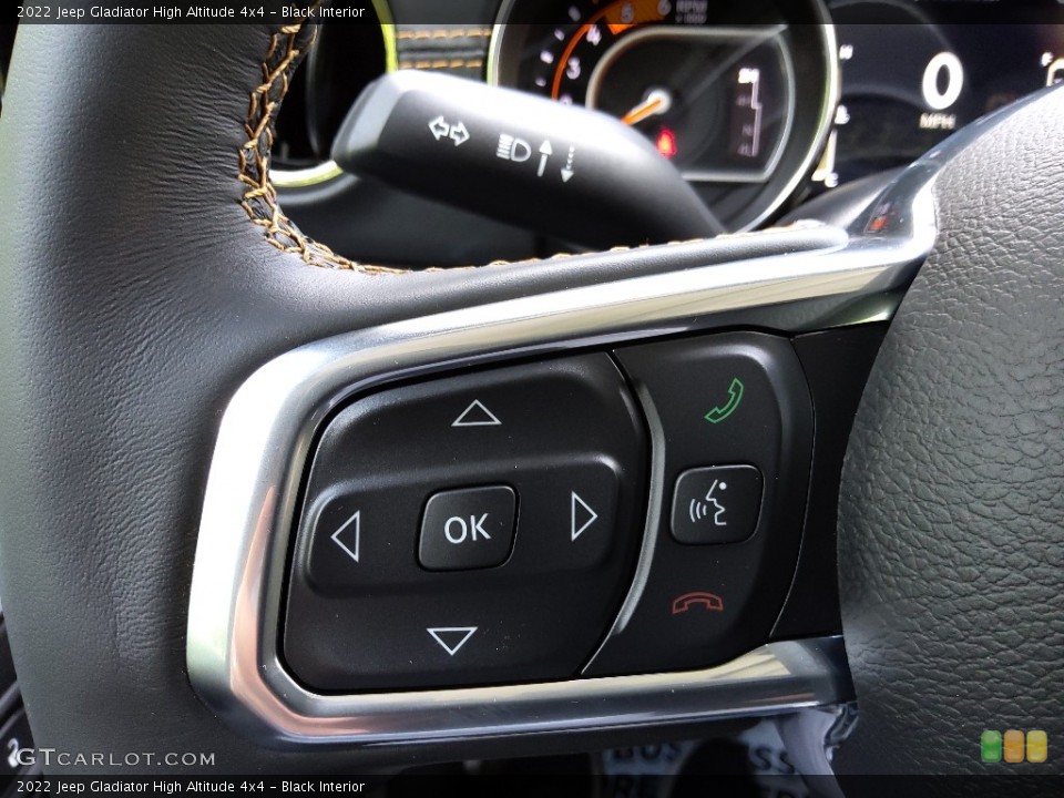 Black Interior Steering Wheel for the 2022 Jeep Gladiator High Altitude 4x4 #144481831