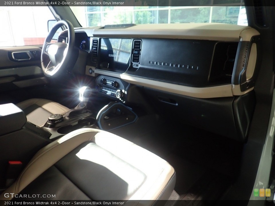 Sandstone/Black Onyx Interior Front Seat for the 2021 Ford Bronco Wildtrak 4x4 2-Door #144482554