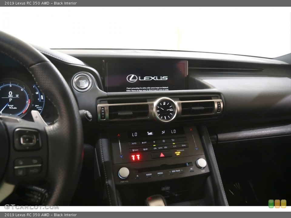 Black Interior Controls for the 2019 Lexus RC 350 AWD #144488541