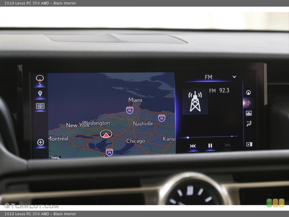 Black Interior Navigation for the 2019 Lexus RC 350 AWD #144488557
