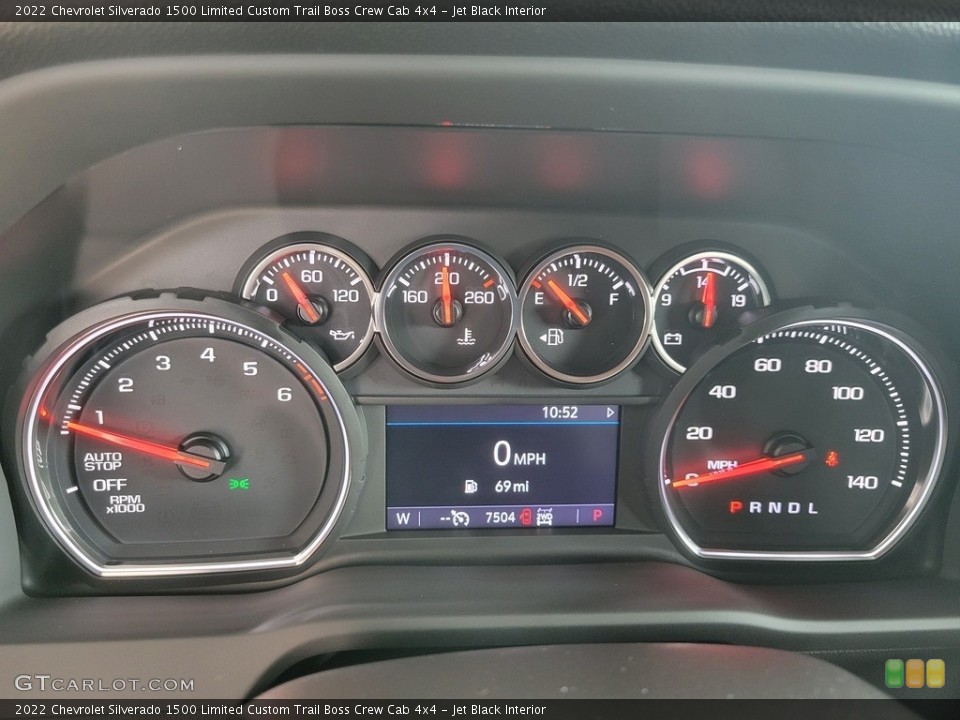 Jet Black Interior Gauges for the 2022 Chevrolet Silverado 1500 Limited Custom Trail Boss Crew Cab 4x4 #144492165
