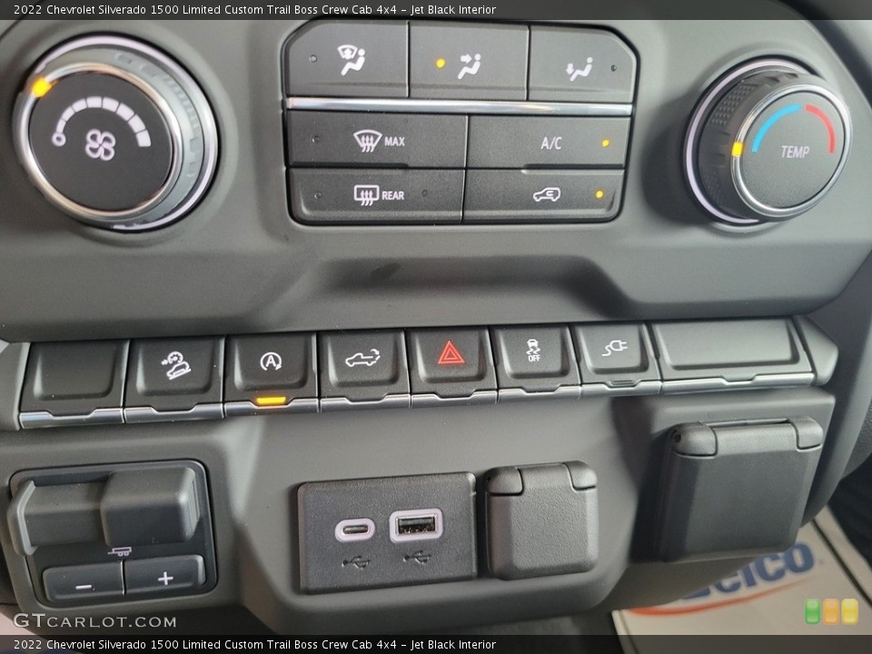 Jet Black Interior Controls for the 2022 Chevrolet Silverado 1500 Limited Custom Trail Boss Crew Cab 4x4 #144492222