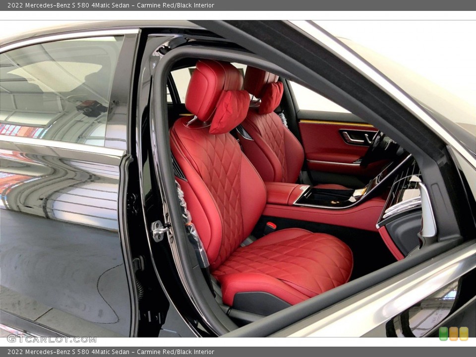 Carmine Red/Black Interior Front Seat for the 2022 Mercedes-Benz S 580 4Matic Sedan #144498366