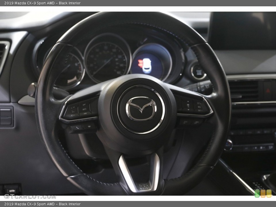 Black Interior Steering Wheel for the 2019 Mazda CX-9 Sport AWD #144503214