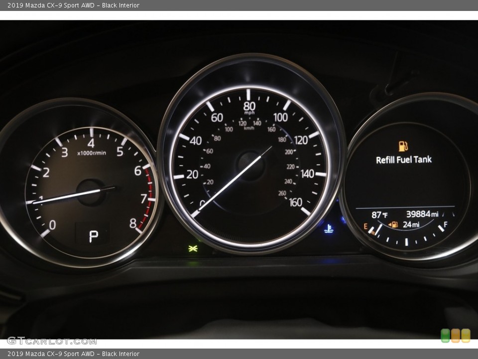 Black Interior Gauges for the 2019 Mazda CX-9 Sport AWD #144503238