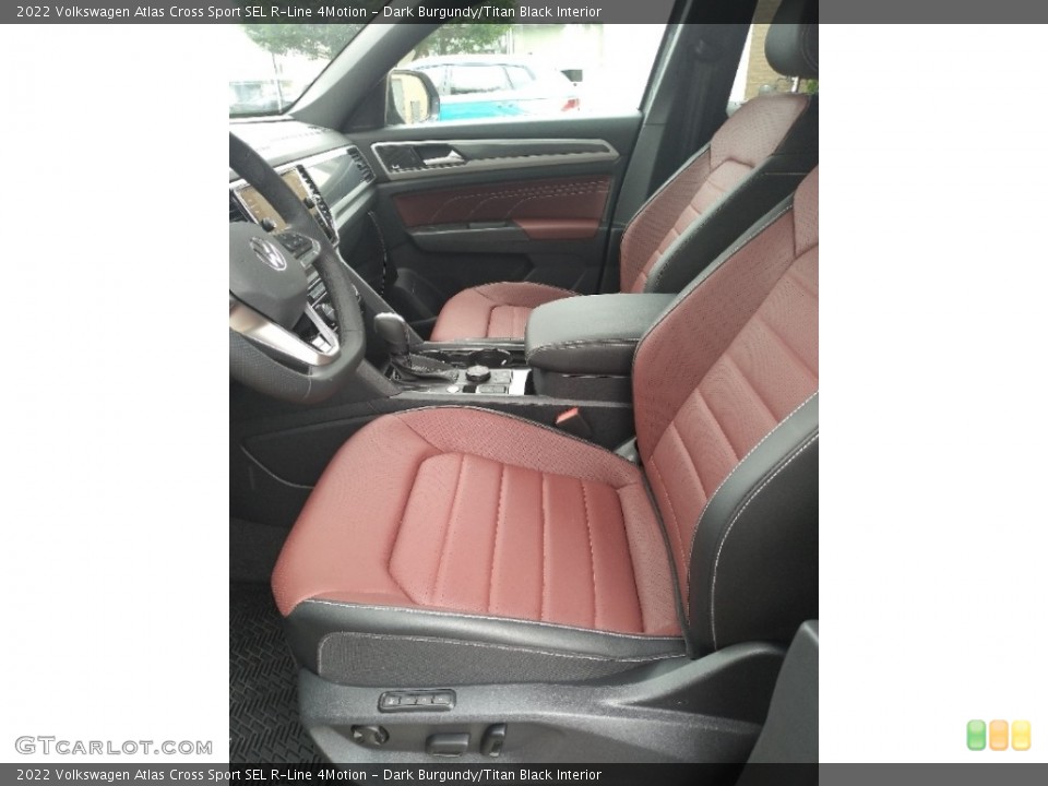 Dark Burgundy/Titan Black 2022 Volkswagen Atlas Cross Sport Interiors