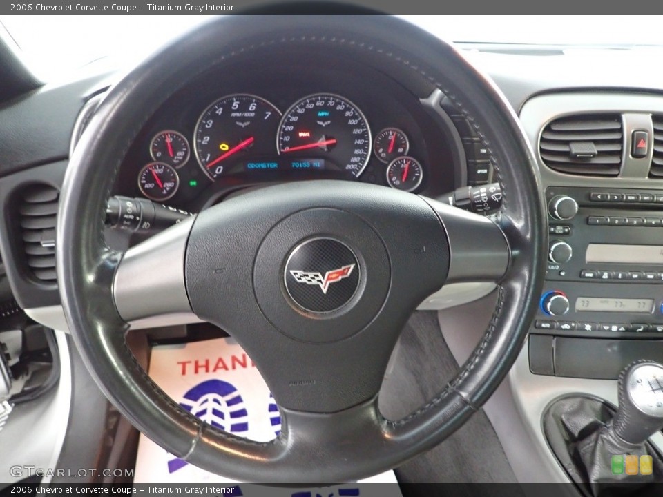 Titanium Gray Interior Steering Wheel for the 2006 Chevrolet Corvette Coupe #144505755