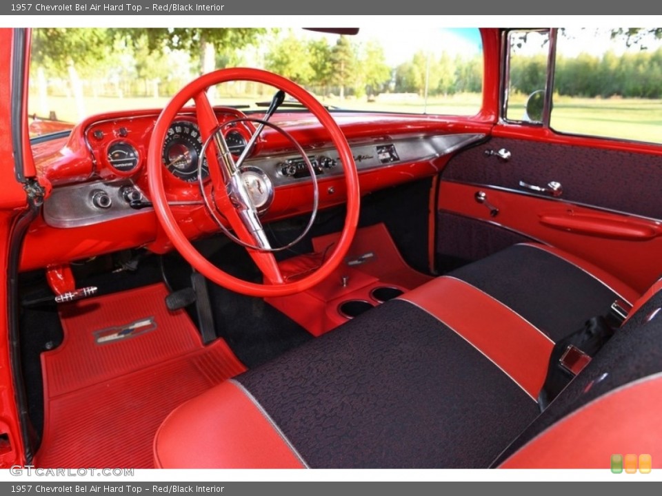 Red/Black Interior Photo for the 1957 Chevrolet Bel Air Hard Top #144505791