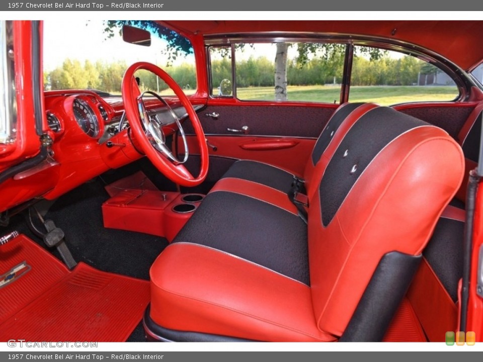 Red/Black Interior Front Seat for the 1957 Chevrolet Bel Air Hard Top #144505812