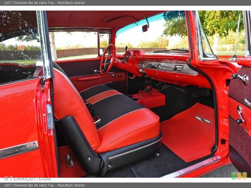 Red/Black 1957 Chevrolet Bel Air Interiors
