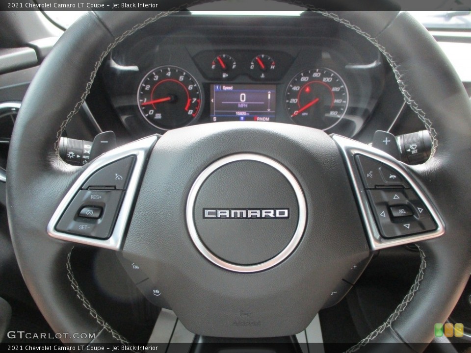 Jet Black Interior Steering Wheel for the 2021 Chevrolet Camaro LT Coupe #144509067