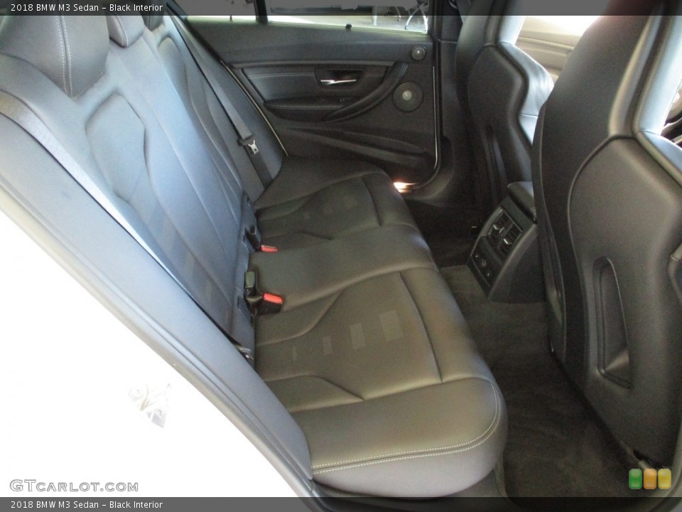 Black Interior Rear Seat for the 2018 BMW M3 Sedan #144510108