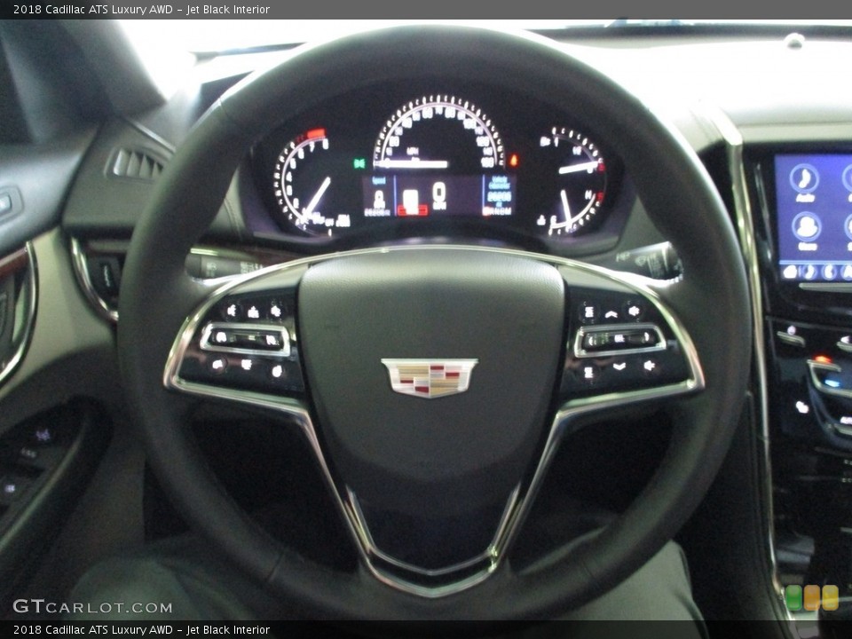 Jet Black Interior Steering Wheel for the 2018 Cadillac ATS Luxury AWD #144510369